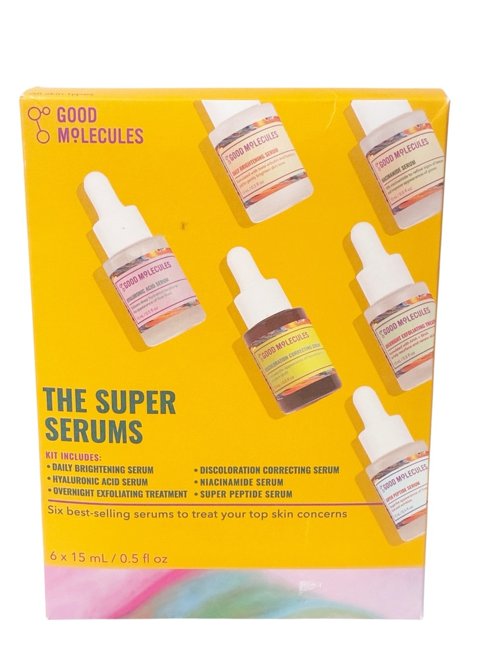 Good Molecules THE SUPER SERUMS Box of 6 Skincare Face NEW